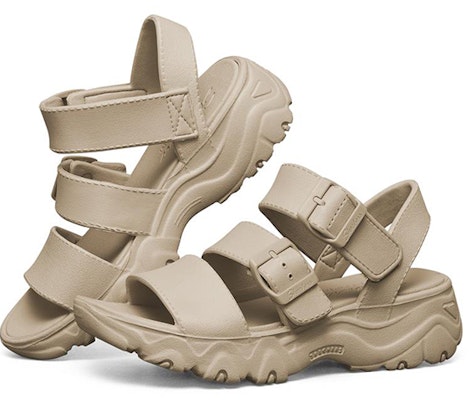 Skechers D'Lites 2.0 休閒涼鞋 女款 灰褐色 Lookbook Skechers D'Lites 2.0 休閒涼鞋 女款 灰褐色