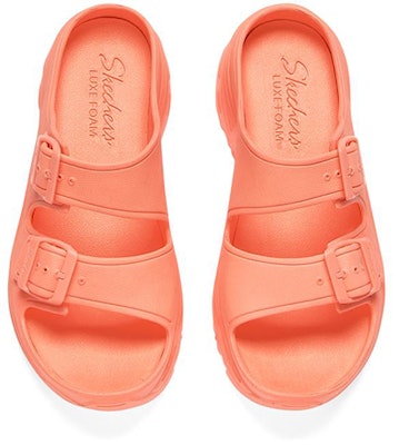 Skechers D'Lites 2.0 輕質休閒拖鞋 女款 珊瑚色 Shop Skechers D'Lites 2.0 輕質休閒拖鞋 女款 珊瑚色