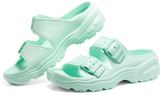 Skechers D'Lites 2.0 輕質休閒拖鞋 女款 薄荷色 Lookbook Skechers D'Lites 2.0 輕質休閒拖鞋 女款 薄荷色