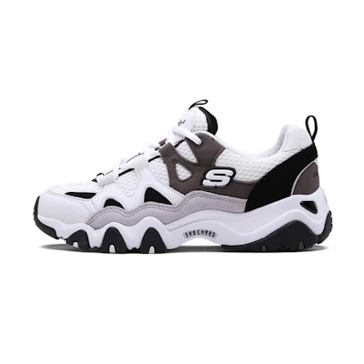 (W) Skechers D'lites 2.0 'Black White Grey'