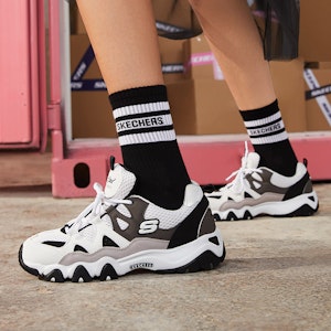 (W) 스케쳐스 딜라이트 2.0 '블랙 화이트 그레이' 99999693-WBGY Sizing (W) 스케쳐스 딜라이트 2.0 '블랙 화이트 그레이' 99999693-WBGY