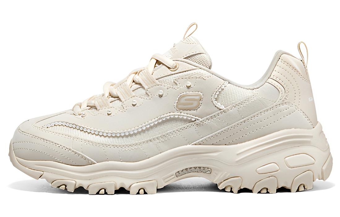 (Women) Skechers D'LITES 'White' 896189-NAT