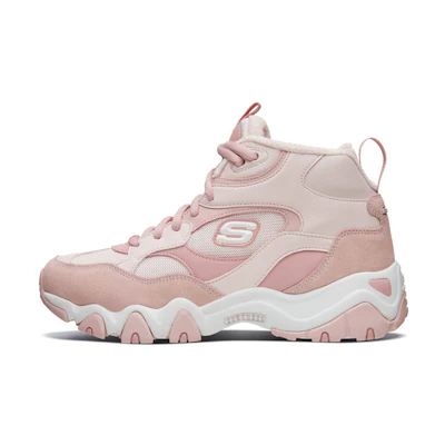 (W) Skechers D Lites 2.0 High-Top Running Shoes Pink