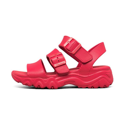 (W) Skechers D'Lites 2.0 'Red Casual Sandal'