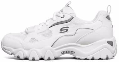 (Women) Skechers D Lites 2.0 Silver/White 88888397-WHT (Women) Skechers D Lites 2.0 Silver/White 88888397-WHT