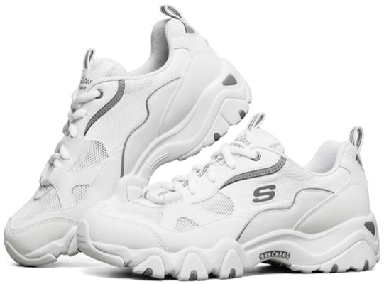 (W) 斯凯奇 D'Lites 2.0 银色/白色 88888397-WHT Lookbook (W) 斯凯奇 D'Lites 2.0 银色/白色 88888397-WHT