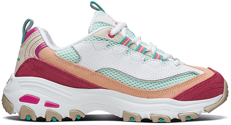 (Women) Skechers D'lites 2.0 Chance White/Green/Pink 13146-WMLT Order (Women) Skechers D'lites 2.0 Chance White/Green/Pink 13146-WMLT