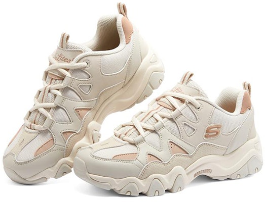 Skechers D‘LITES 2.0 怪獸甜心 防滑 低筒 爸爸鞋 女款 天然色 Lookbook Skechers D‘LITES 2.0 怪獸甜心 防滑 低筒 爸爸鞋 女款 天然色