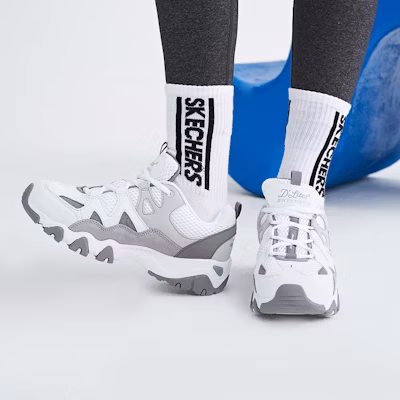 (Women) Skechers D'lites 2.0 Grey/White 99999693-WGY Sizing (Women) Skechers D'lites 2.0 Grey/White 99999693-WGY