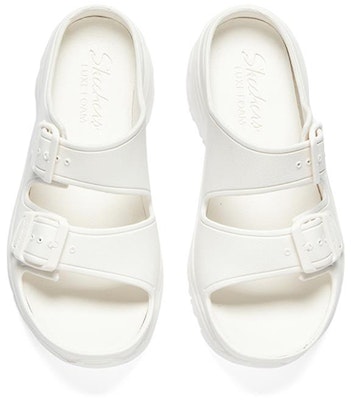 Skechers D'Lites 2.0 輕質休閒拖鞋 女款 白色 Shop Skechers D'Lites 2.0 輕質休閒拖鞋 女款 白色