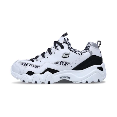 (W) Skechers D'Lites 2.0 'White Black'