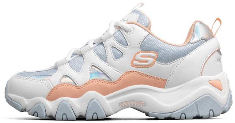 (Women) Skechers D'lites 2.0 'White Blue Pink' 66666312-WLB Buy (Women) Skechers D'lites 2.0 'White Blue Pink' 66666312-WLB