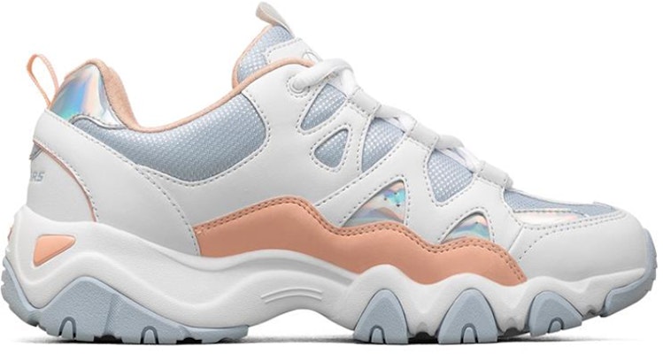 (Women) Skechers D'lites 2.0 'White Blue Pink' 66666312-WLB Order (Women) Skechers D'lites 2.0 'White Blue Pink' 66666312-WLB