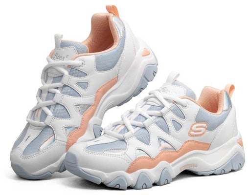 (Women) Skechers D'lites 2.0 'White Blue Pink' 66666312-WLB Lookbook (Women) Skechers D'lites 2.0 'White Blue Pink' 66666312-WLB