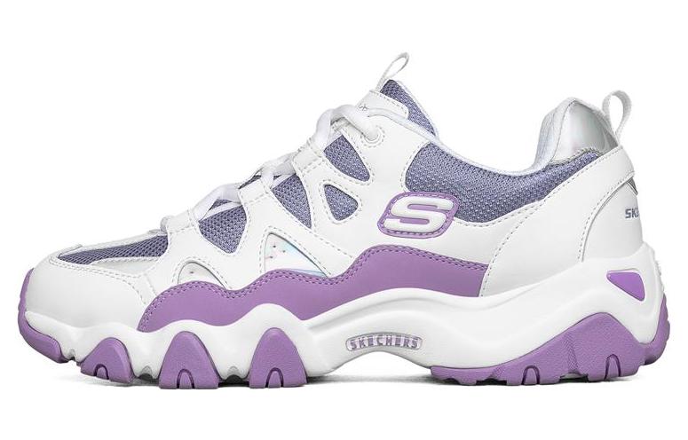 (W) Skechers D'Lites 2.0 'White Purple'