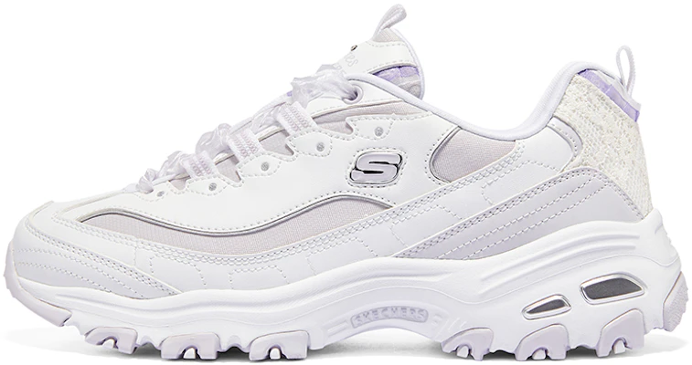 (W) Skechers D'Lites 1.0 'Blanco Morado' 896738-WLV Buy (W) Skechers D'Lites 1.0 'Blanco Morado' 896738-WLV