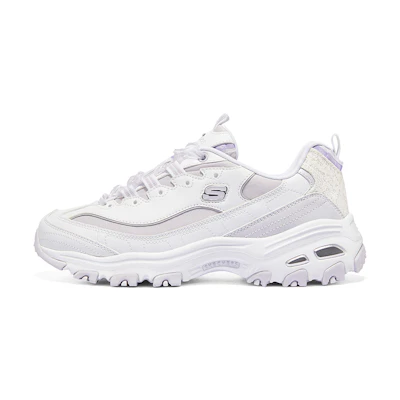 (W) Skechers D'Lites 1.0 'White Purple'