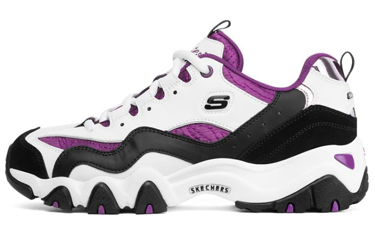 (W) Skechers D'lites 2.0 Sports Shoes White/Purple/Black