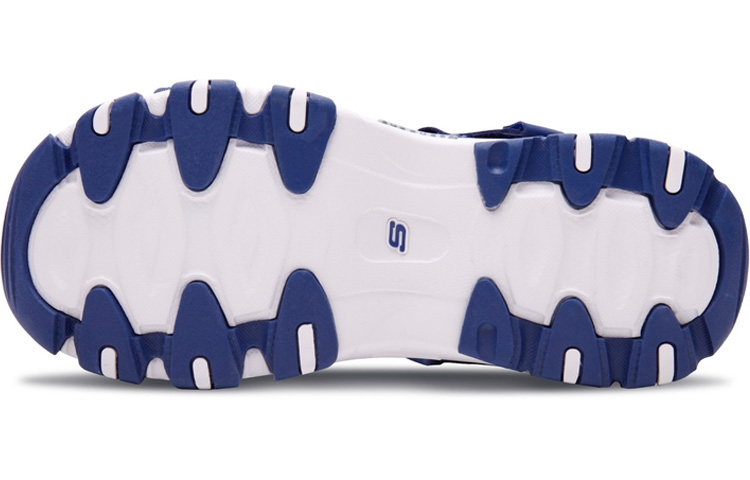 Shop Skechers D‘lites 2.0 魔術貼 透氣舒適露趾沙灘運動涼鞋 女款 海軍藍