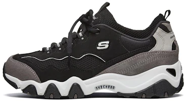 (Women) Skechers D'Lites 2.0 Low-Top Running Shoes Black/Grey 88888375-BKGY (Women) Skechers D'Lites 2.0 Low-Top Running Shoes Black/Grey 88888375-BKGY