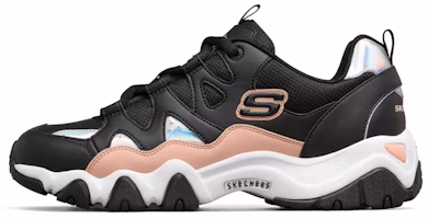 (Women) Skechers D'lites 2.0 Low-top Running Shoes Black/White/Pink 66666312-BKPK (Women) Skechers D'lites 2.0 Low-top Running Shoes Black/White/Pink 66666312-BKPK