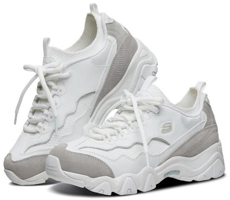 (Women) Skechers D'Lites 2.0 Low-Top Running Shoes White/Grey 88888375-WHT Lookbook (Women) Skechers D'Lites 2.0 Low-Top Running Shoes White/Grey 88888375-WHT