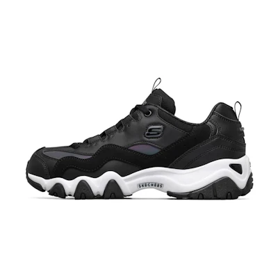 (W) Skechers D'lites 2.0 Running Shoes Black/White