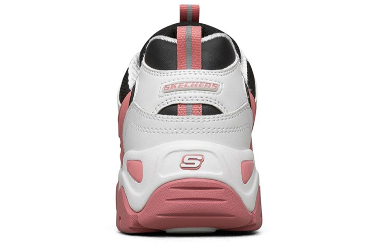 Lookbook (W) 스케쳐스 딜라이트 2.0 화이트/블랙/핑크 런닝화 66666324-PKMT