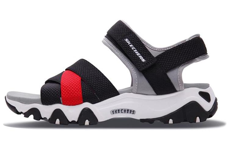 (W) Skechers D'Lites 2.0 Sandal 'Black Red'