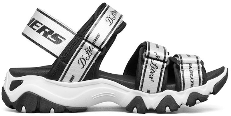 (W) スケッチャーズ D'Lites 2.0 サンダル (黒/白) 66666288-BKW Order (W) スケッチャーズ D'Lites 2.0 サンダル (黒/白) 66666288-BKW