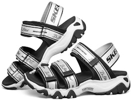 (W) Sandal Skechers D'Lites 2.0 'Hitam Putih' 66666288-BKW Lookbook (W) Sandal Skechers D'Lites 2.0 'Hitam Putih' 66666288-BKW