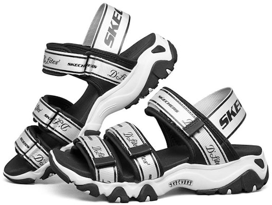 (W) スケッチャーズ D'Lites 2.0 サンダル (黒/白) 66666288-BKW Lookbook (W) スケッチャーズ D'Lites 2.0 サンダル (黒/白) 66666288-BKW