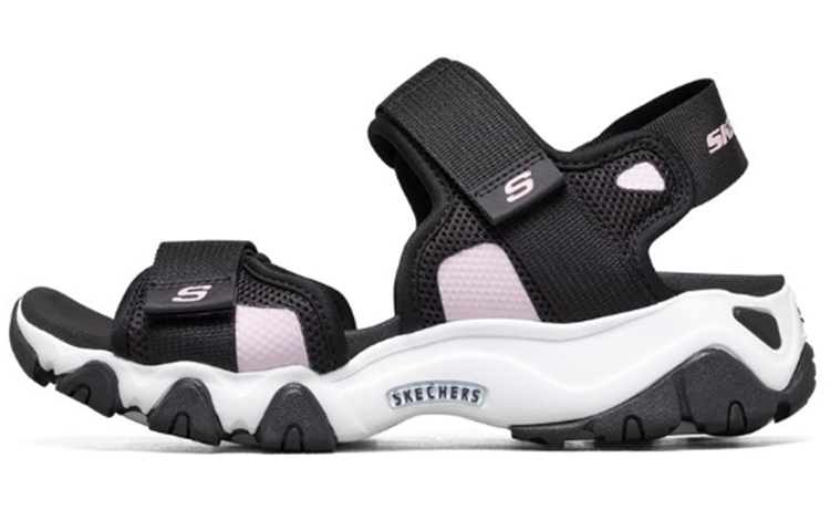 (Women) Skechers D Lites 2.0 Sandals Black/Pink 66666297-BLK
