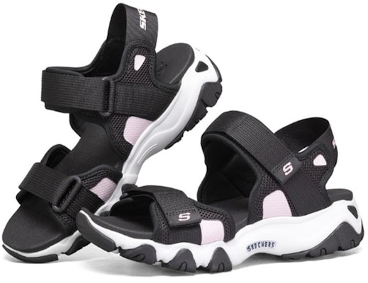 (W) スケッチャーズ D'Lites 2.0 サンダル 黒/ピンク 66666297-BLK Lookbook (W) スケッチャーズ D'Lites 2.0 サンダル 黒/ピンク 66666297-BLK