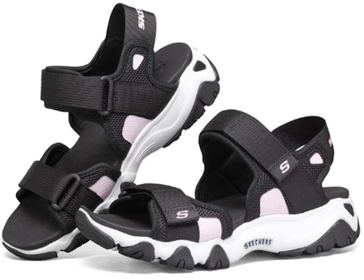 (W) Skechers D''Lites 2.0 Sandalen Schwarz/Rosa 66666297-BLK Lookbook (W) Skechers D''Lites 2.0 Sandalen Schwarz/Rosa 66666297-BLK