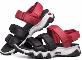 Lookbook Skechers D'Lites 2.0 戶外運動涼鞋 女款 黑紅白