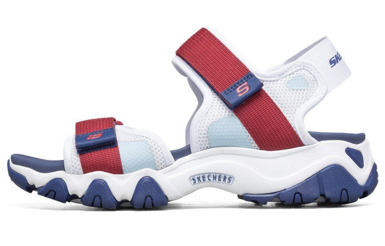 (Women) Skechers D'Lites 2.0 Sandals Blue/White/Red 66666297-WNVR