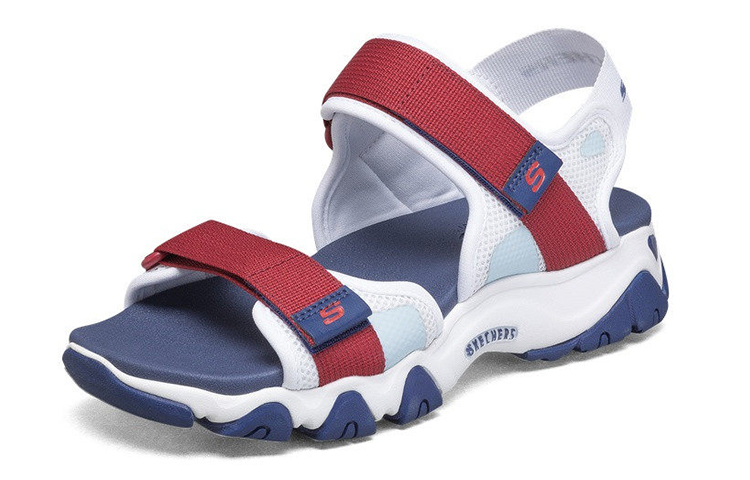 Lookbook 斯凯奇 D‘Lites 2.0 休閒涼鞋 女款 藍白紅