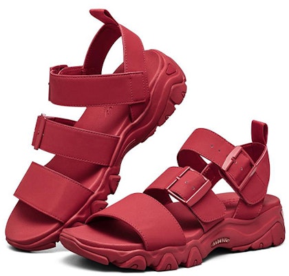 (W) Skechers D'lites 2.0 红色凉鞋 32998-RED Lookbook (W) Skechers D'lites 2.0 红色凉鞋 32998-RED