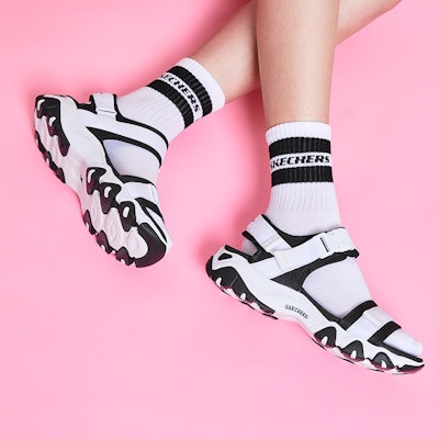 (W) スケッチャーズ D'Lites 2.0 サンダル (白) 88888160-WBK Cheap (W) スケッチャーズ D'Lites 2.0 サンダル (白) 88888160-WBK