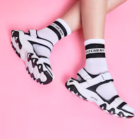 Cheap Skechers D‘Lites 2.0 時尚涼鞋 女款 白色