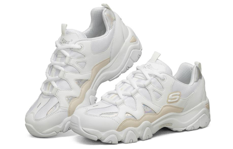 (W) Skechers D lites 2.0 White/Brown/Silver 圖 3