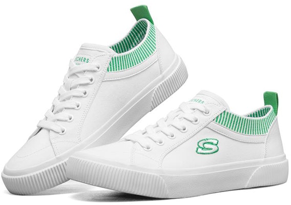 (Women) Skechers V'Lites 2 Low-Top Sneakers White/Green 155120-WHT Lookbook (Women) Skechers V'Lites 2 Low-Top Sneakers White/Green 155120-WHT