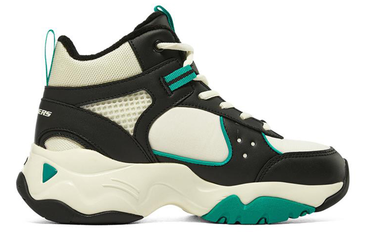 Lookbook (Women) Skechers D'Lites 3.0 'Black Green White' 167266-BKNT