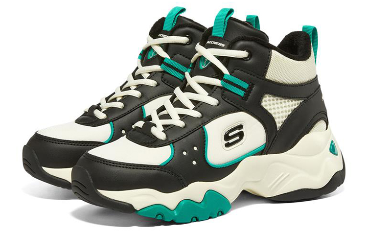 Shop (Women) Skechers D'Lites 3.0 'Black Green White' 167266-BKNT