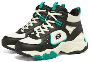 Shop (Women) Skechers D'Lites 3.0 'Black Green White' 167266-BKNT
