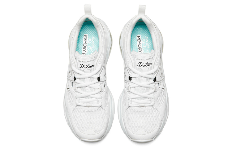 Lookbook Skechers D'LITES 3.0 運動悠閒鞋 女款 白黑色