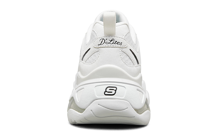 Shop Skechers D'LITES 3.0 運動悠閒鞋 女款 白黑色