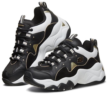 (W) スケッチャーズ D'lites 3.0 黒/白/金 スニーカー 88888374-BKGD Lookbook (W) スケッチャーズ D'lites 3.0 黒/白/金 スニーカー 88888374-BKGD