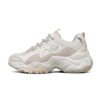 (W) Skechers D'Lites 3.0 Low Chunky Shoes White